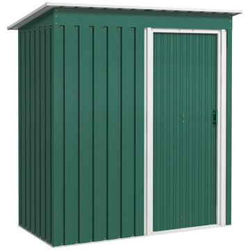 Grünes Gartenhaus aus Metall, 1,5 x 0,9 m