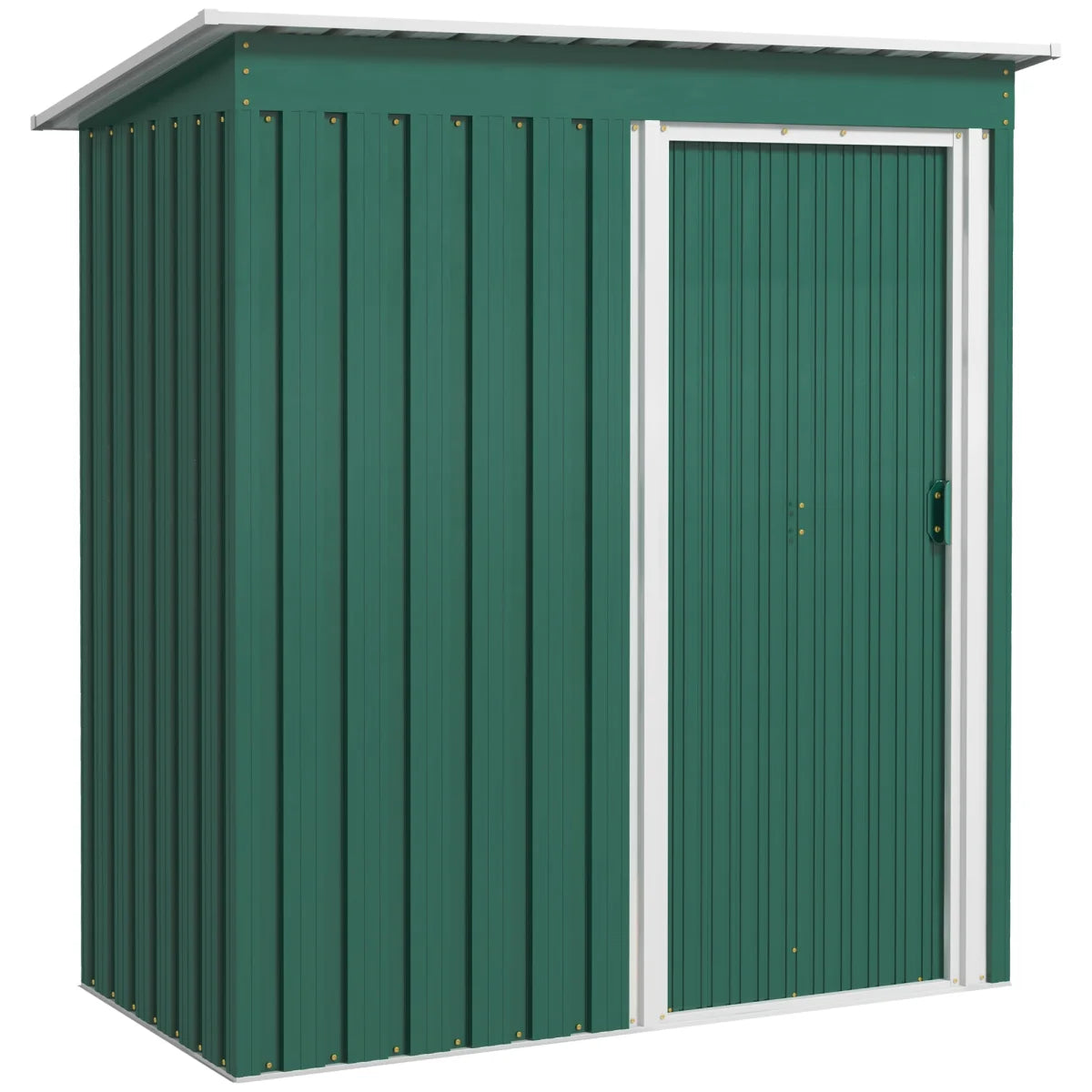 Grünes Gartenhaus aus Metall, 1,5 x 0,9 m